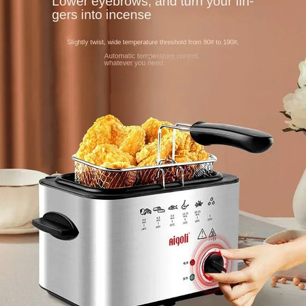 Friteuse multifonctionnelle domestique, petite friteuse électrique, mini friteuse à poulet frit économe en huile, température constante