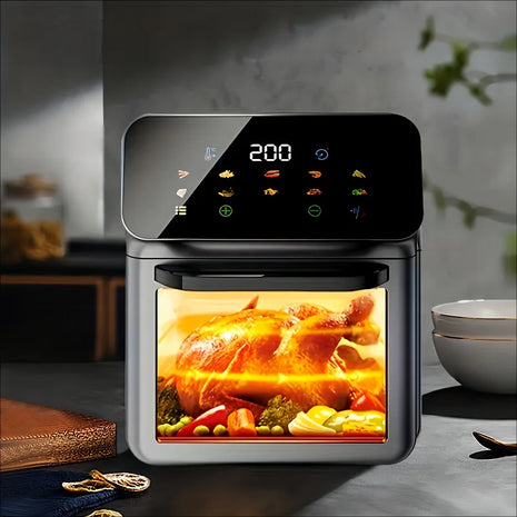 Air fry household multifunctional large-capacity electric oven touch-screen visual electric fryer