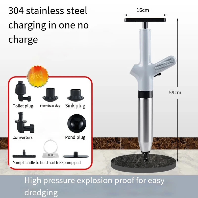 Toilet Unclogger Can Instantly Clear The Sewer Block The Toilet And Create A Universal Kitchen Floors Drain With Air Pressure