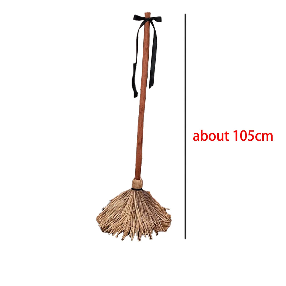 Floating Witch's Broom Haunted Dancing Moving Broomstick Magic Enchanter Sorceress Halloween Carnival Dress Up Party Props