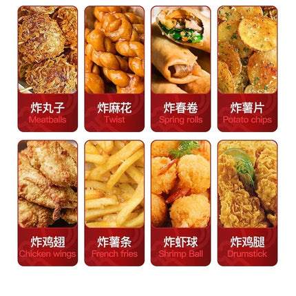 220V Professional Fryer Electric Cookware for Kitchen Deep French Fries Commercial Fryers Frying Oil Cooker Timer Arfrai AE