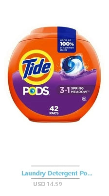 Powerful Tide Ultra OXI Laundry Detergent Pods Ultimate Stain Fighting 32 Count Pack