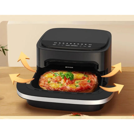 Friteuse à air chaud, nouvelle machine à pizza pratique et grande capacité pour la maison, four électrique multifonction à affichage intelligent