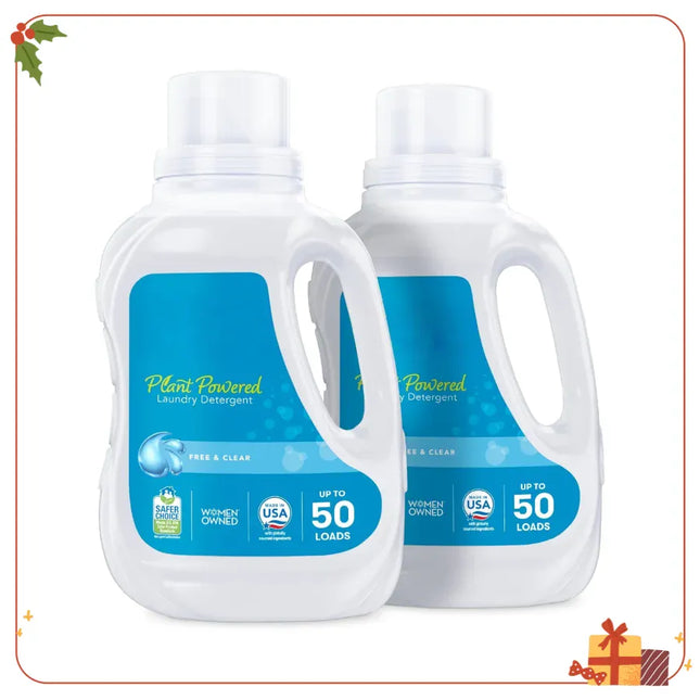 Lessive Liquide Hypoallergénique et Écologique – 100 Lavages (Lot de 2) | Testée Dermatologiquement, Vegan, Sans Parabène ni Phosphate | Certifiée EPA Safer Choice 