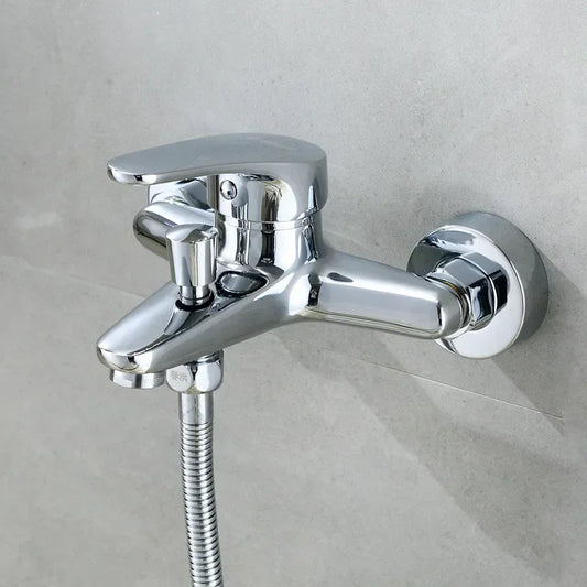 Bathtub Faucet Wall Mounted Shower Faucets Bathroom Mixing Valve Hot Cold Water Tap Household Toilet Single Handdle Tap