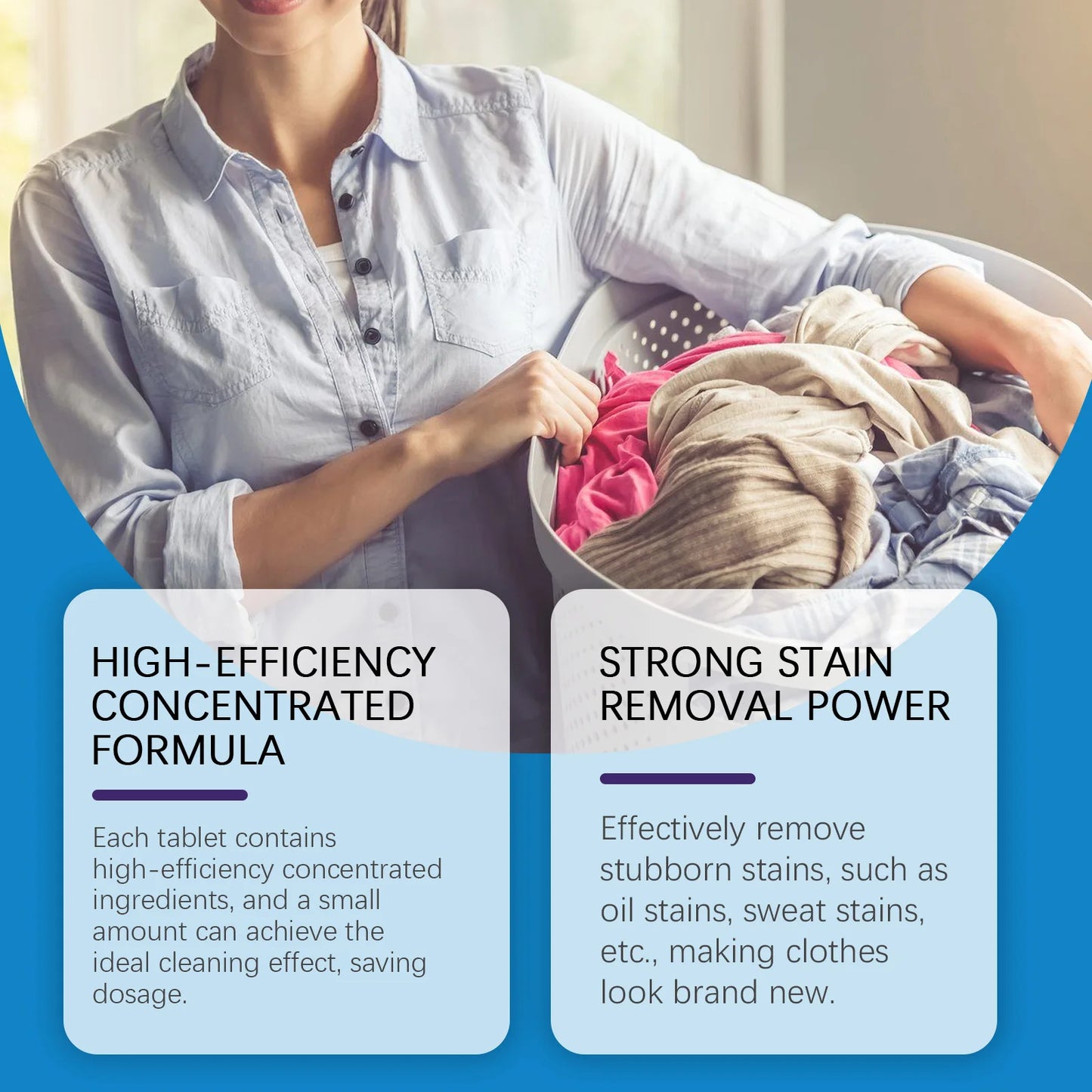 Lessive en feuilles pour peaux sensibles - Capsules nettoyantes compactes et écologiques - E-menage