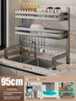 Kitchen Sink Dishwashing Double Layers Tablewares Storage Shelf Multi-functional Dish Drainer Countertop Organizer Accessories