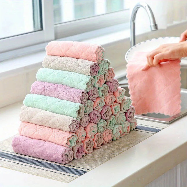 Lot de 10 torchons en microfibre multi-usages pour la vaisselle