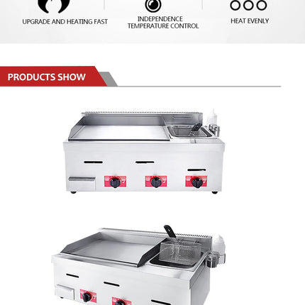 Friteuse à gaz de haute qualité en promotion avec machine à frire