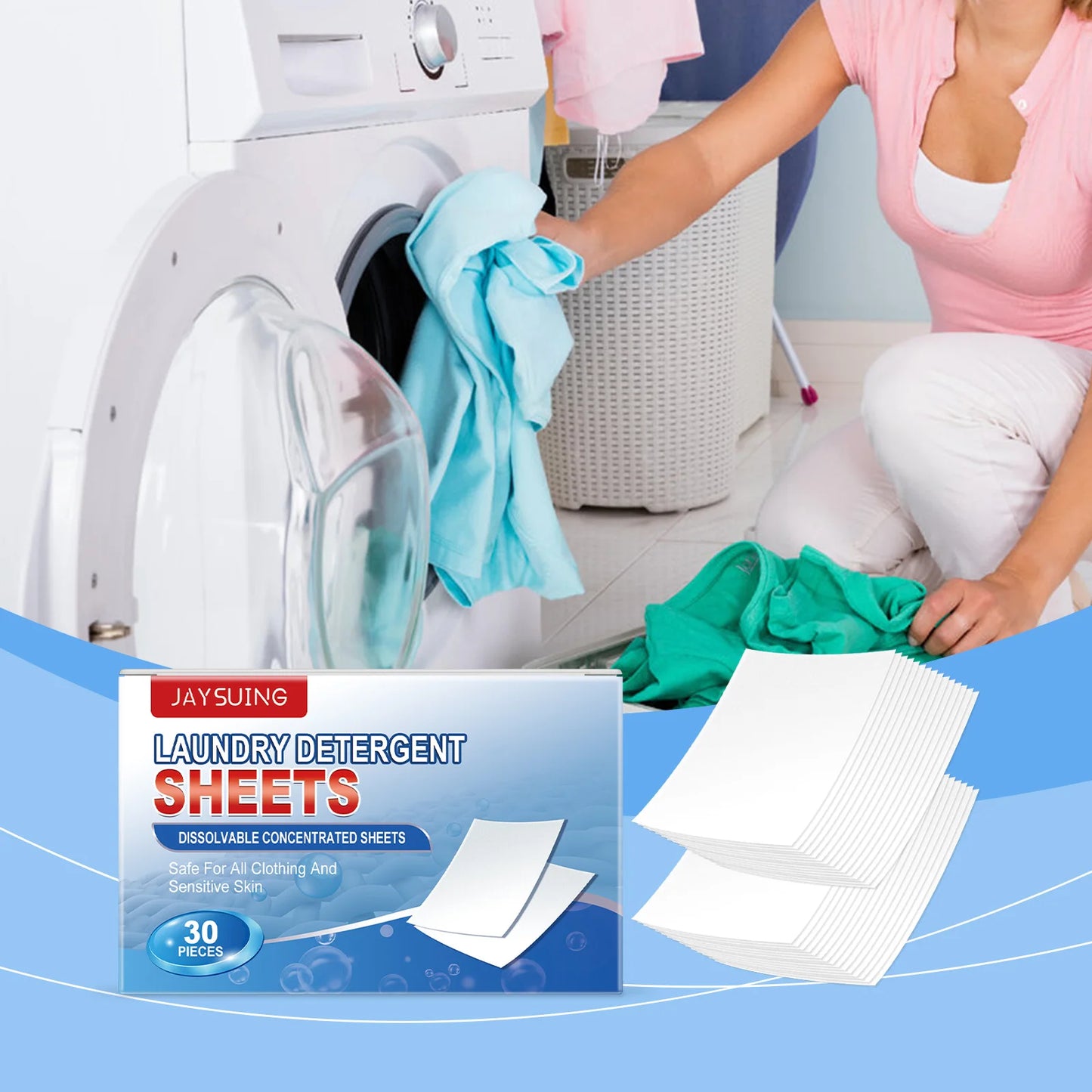 Lot de 60 lessives portables, puissantes, nettoyantes et détachantes - E-menage