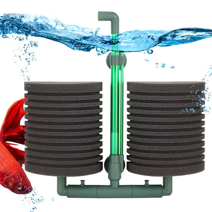 Filtre éponge double tête pour aquarium - E-menage