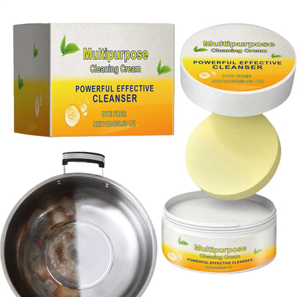 Multipurpose Cleaner Cream Powerful Decontamination Kitchen Paste Stain Remover Stain Polishing Cream for Kitchen Bathroom
