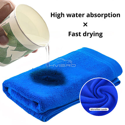 Lot de 5 serviettes absorbantes en microfibre épaisse 25 x 25 cm - E-menage