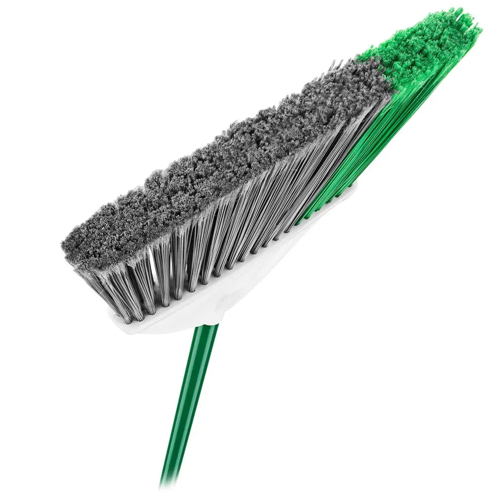 2 Piece Steel Handle Angle Broom Dustpan Set Recycled Fibers Indoor Outdoor Cleaning Tool Precision Dust Removal Easy Assembly