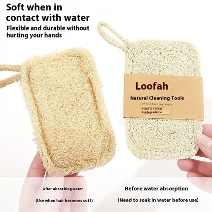 Lot de 6 torchons en luffa 100 % naturel - E-menage