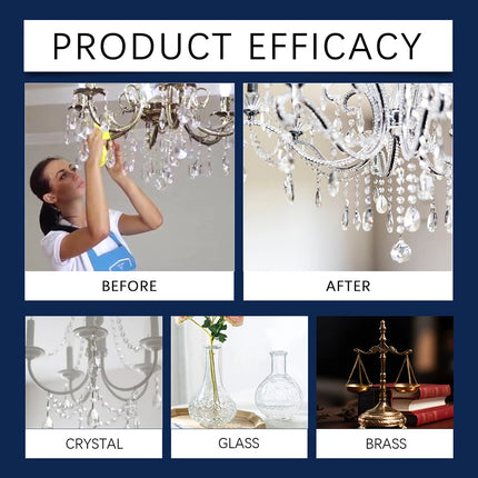 Nettoyant Lustres en Cristal Spray MAKEUPEATING – Dépoussiérant Sans Rinçage, Nettoyant Puissant pour Lustres, Surfaces Délicates