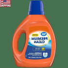 Premium Clean Laundry Detergent Enzyme Power Stain Remover Odor Eliminator 80 Loads Original Liquid Wash Deep Clean Family Size