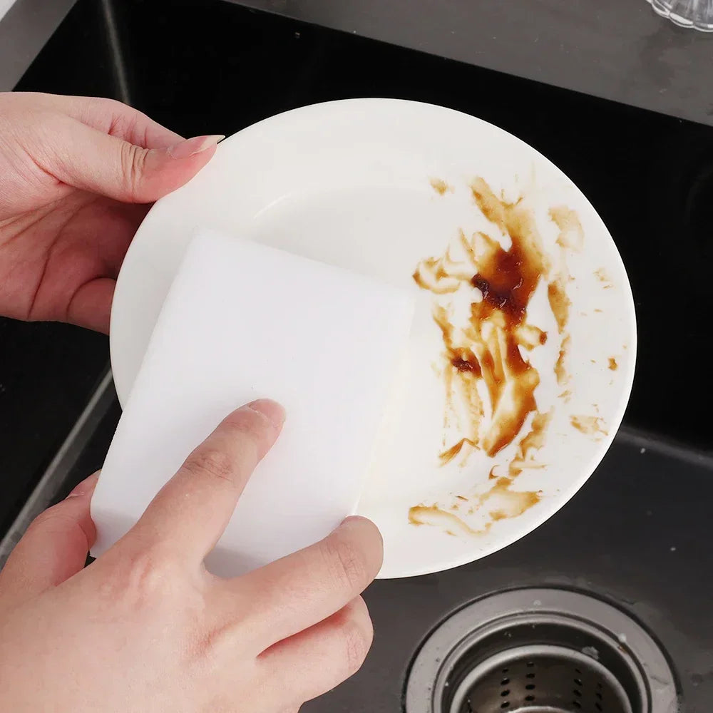 1-50PCS Magic Sponge Cleaner Multi-functional Melamine Cleaning Sponges For Kitchen Dish Pot Household Bathroom Cleaning Tools