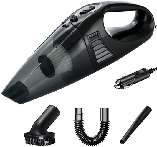 Car Vacuum Cleaner-High-Power 12V Handheld Portable with Wired Design-Removes Dust,Food, Sand,and Dog Hair-Perfect for Cars