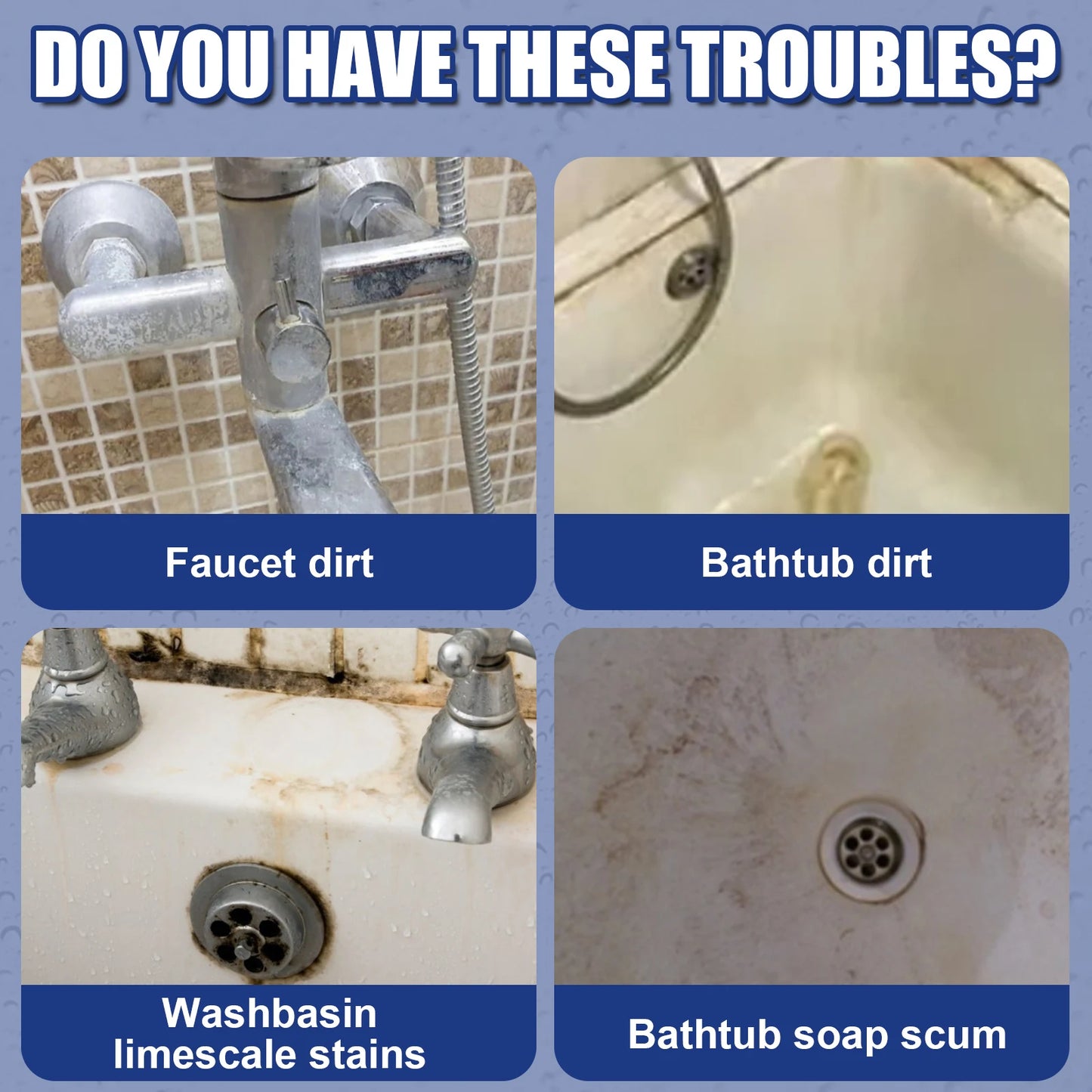 5-1pcs Bathroom Descaler Foam Cleaner Powerful Stubborn Stains Cleaner Bathtub Toilet Glass Washbasin Descaling Cleaning Spray