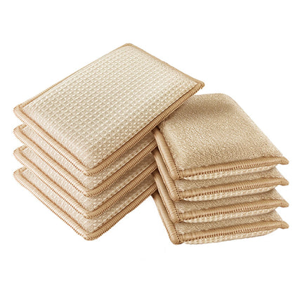 Lot de 6 éponges à vaisselle en bambou naturel
