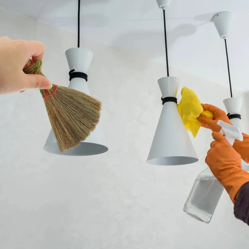 Straw Woven Broom Desk Broom Brush Rice Noodles Fireplace Broom Rice Noodles Fireplace Broom Household Cleaning Dust  Removal