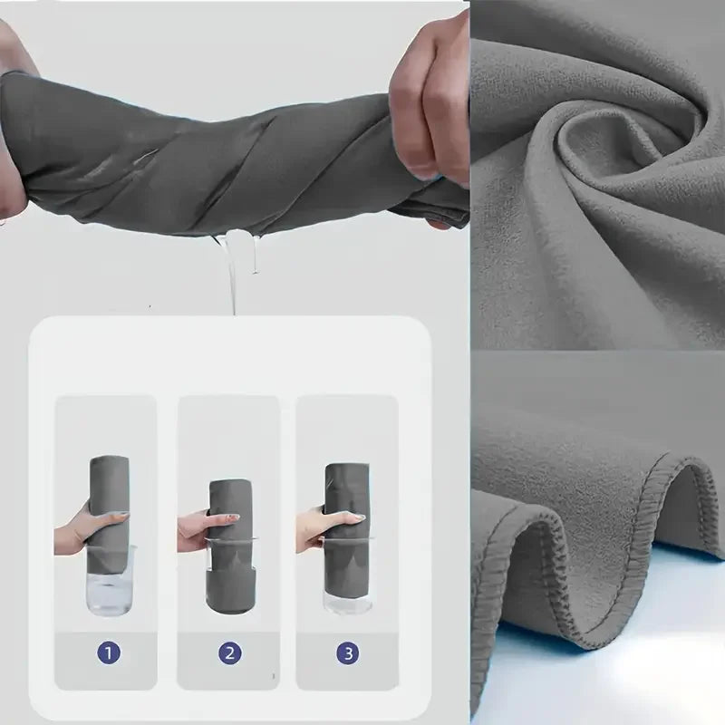 1-pc Microfiber Travel Towel, Quick Dry Towel Super Absorbent Compact Lightweight l for Beach, Gym, Pool, Bath, Yoga, Camping