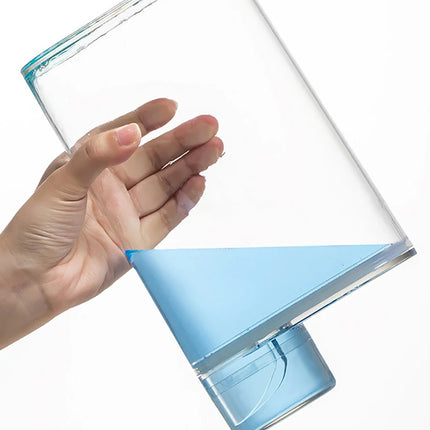 Bouteille distributrice de lessive transparente avec réservoir fermé