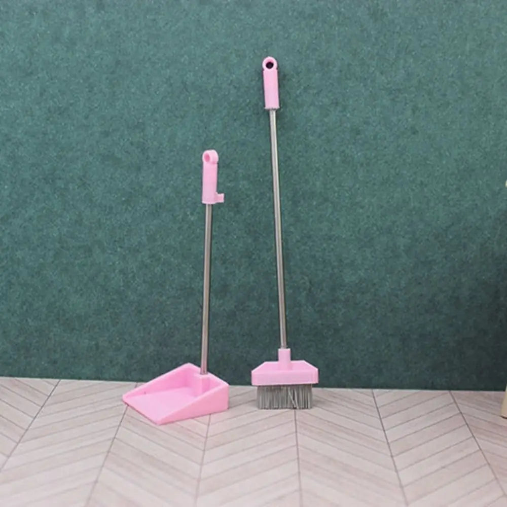 New 1:12 Dollhouse Miniature Broom Micro Life Mini Cleaning Tools DIY Shower Model Doll Home Decoration