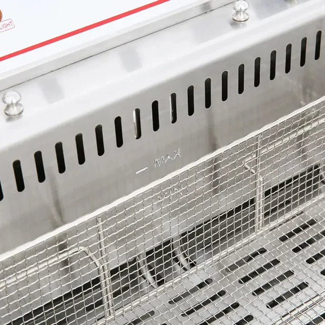 Friteuse électrique à double cuve, machine à frites et poulet frit, équipement de restauration en acier inoxydable, très demandé