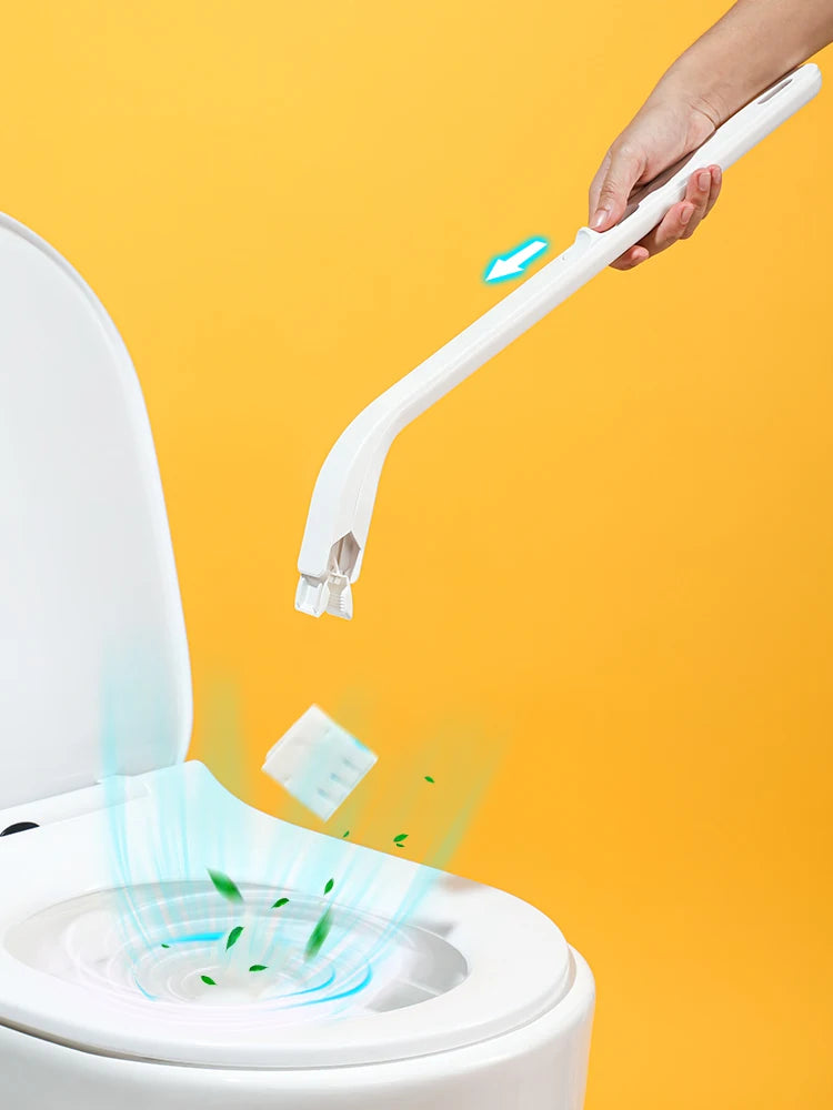 Disposable Toilet Bru with Built-In Cleaner Direct Fluable Head Household Personal Cleaning Tool Batoom Accories