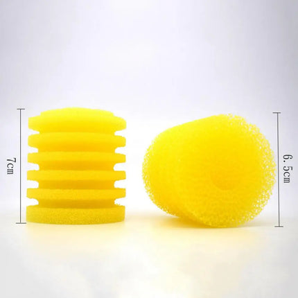 Éponge filtrante ronde jaune pour aquarium - E-menage