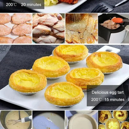 Friteuse à air chaud domestique sans huile et sans fumée, automatique, grande capacité, intelligente et multifonctionnelle