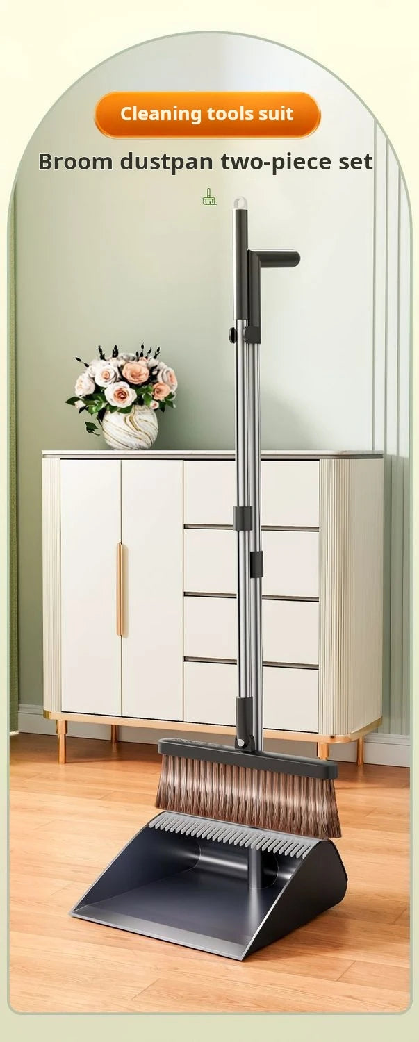 JOYBOS 30cm Broom Dustpan Set 180 Rotate Sweep Floor Brush For Home Office Living Room Garbage Shovel Broom Cleaning Tool