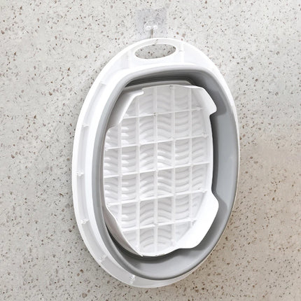 Bassine à linge pliable avec planche à laver