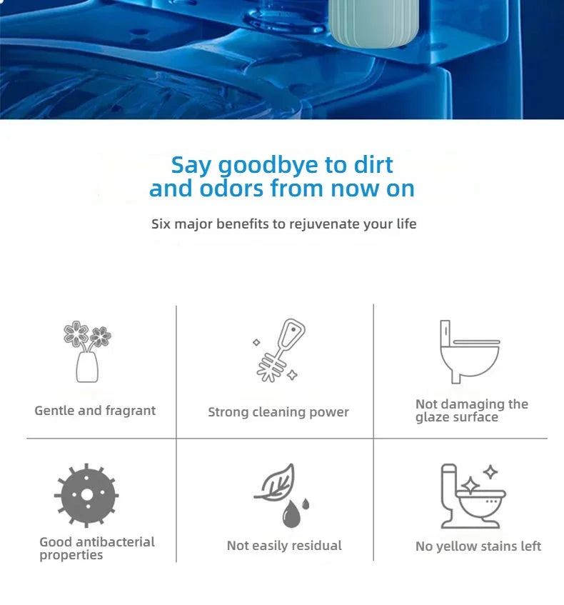 1/2/3/5 Pcs Toilet Cleaner Deep Pipeline Clean Technology & Long-Lasting Stain Prevention | Ideal for Home Bathroom Maintenance