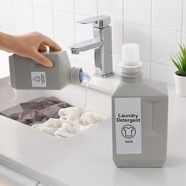 Bathroom Large Capacity Laundry Detergent Bottle Filled With Household Refillable Cleaning Agent Laundry Detergent Bottle