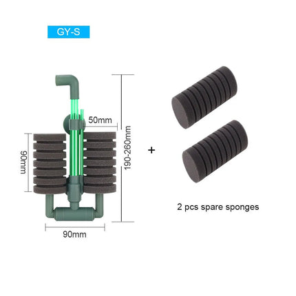 Filtre éponge double tête pour aquarium - E-menage