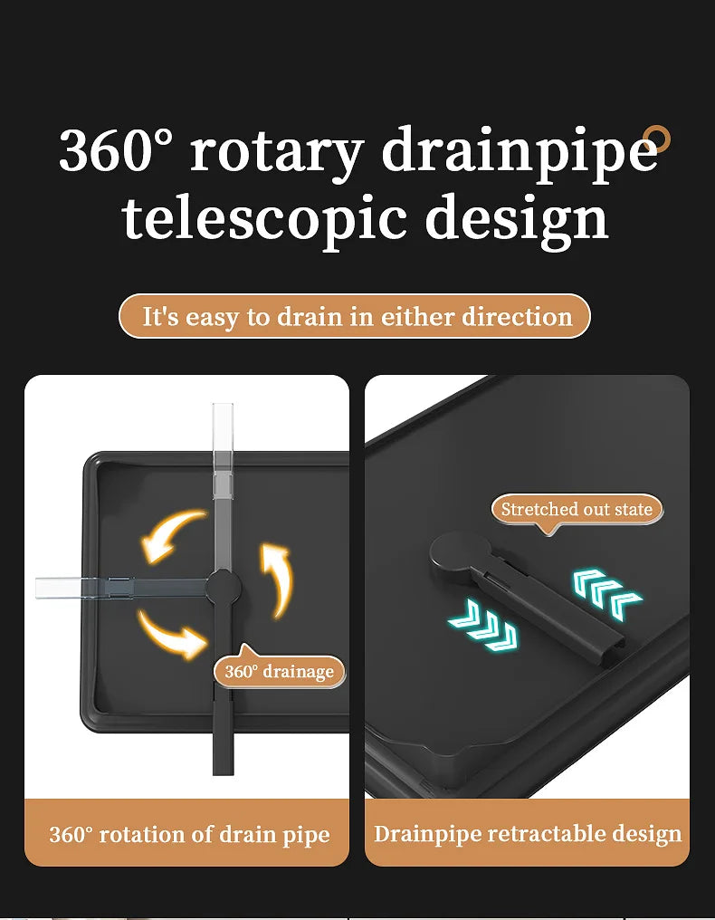 2-Tier Dishes Dryer Rack Metal Black Dish Drainer Large Kitchen Organizers and Storage Rack with Drainboard and Cutlery Holder