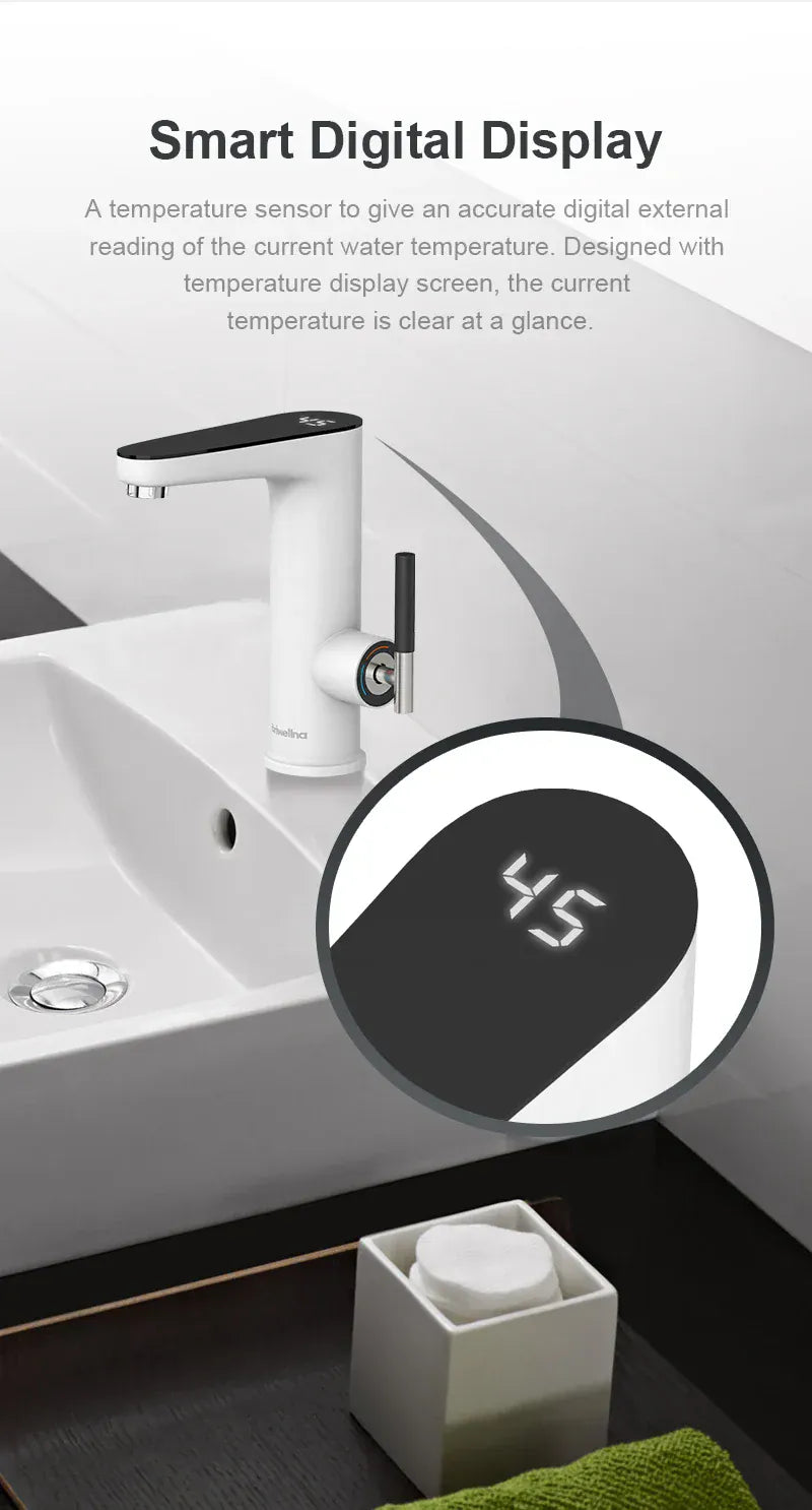 Briwellna Electric Water Heater 220V Kitchen Faucet Tankless Geysers Faucet Heater Heating Tap Instantaneous Heaters Robinet