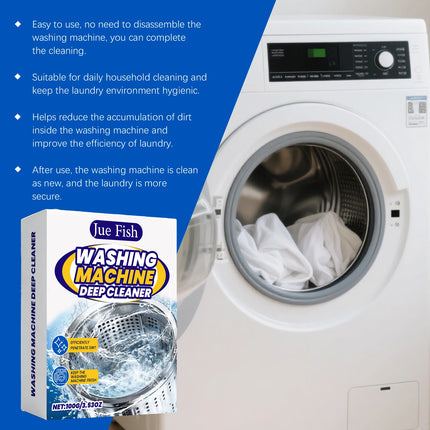 JUE-FISH Washing Machine Cleaner Powerful Remove Limescale Restore Shiny Eliminate Odor Freshing Laundry Machine Cleaning Powder