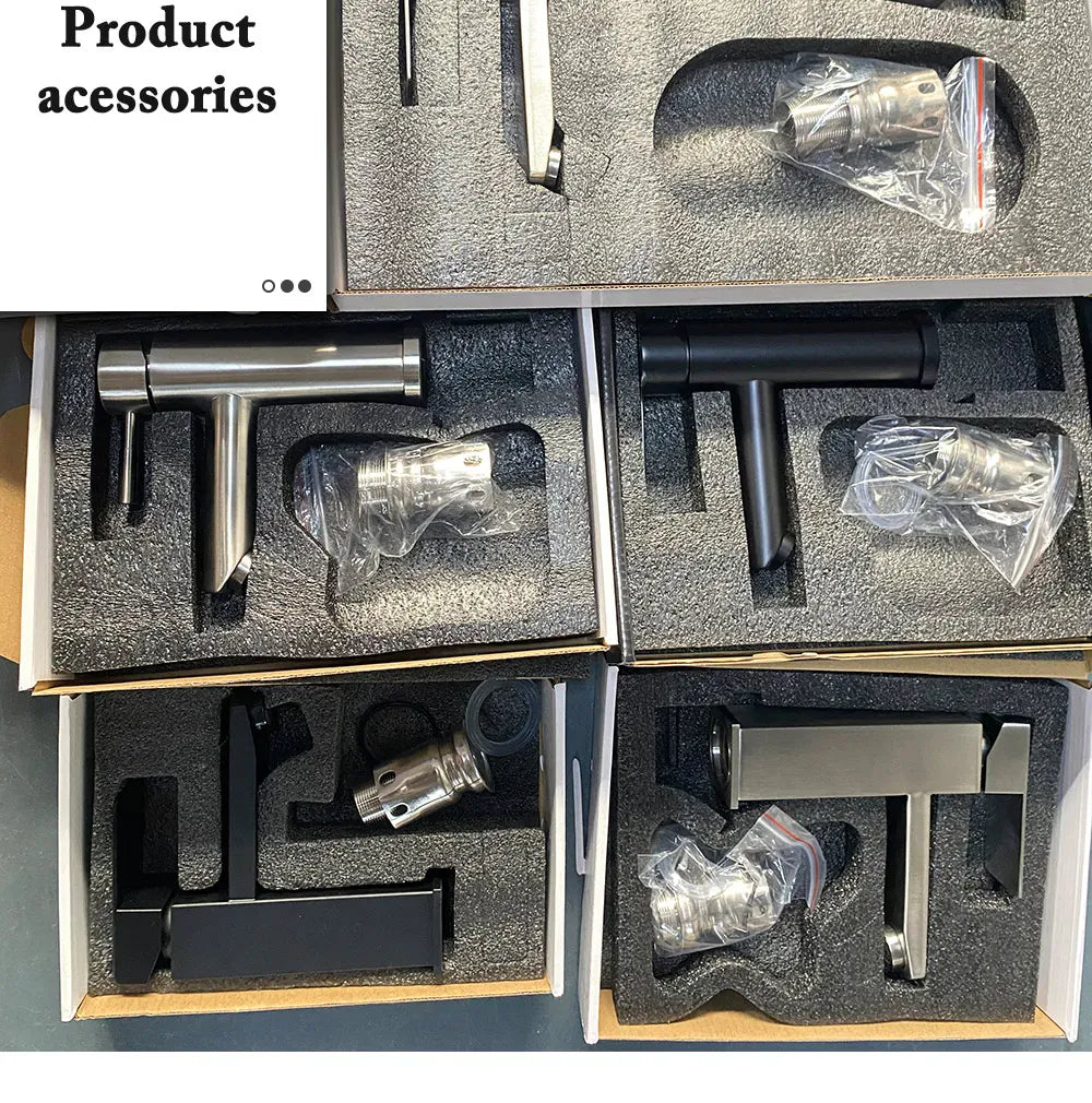 Basin Sink Bathroom Faucet Deck Mounted Hot Cold Water Basin Mixer Taps Matte Black Lavatory Sink Tap Crane（hose not  include）