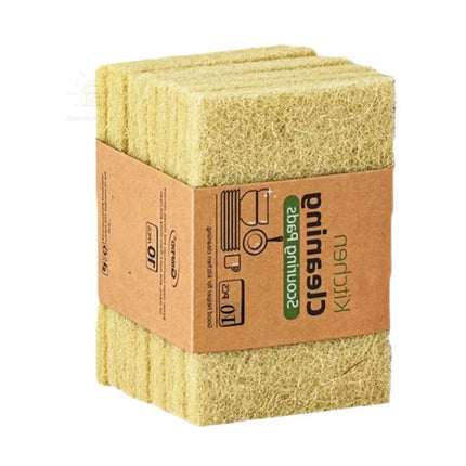 Lot de 5 ou 10 éponges en microfibre de sisal