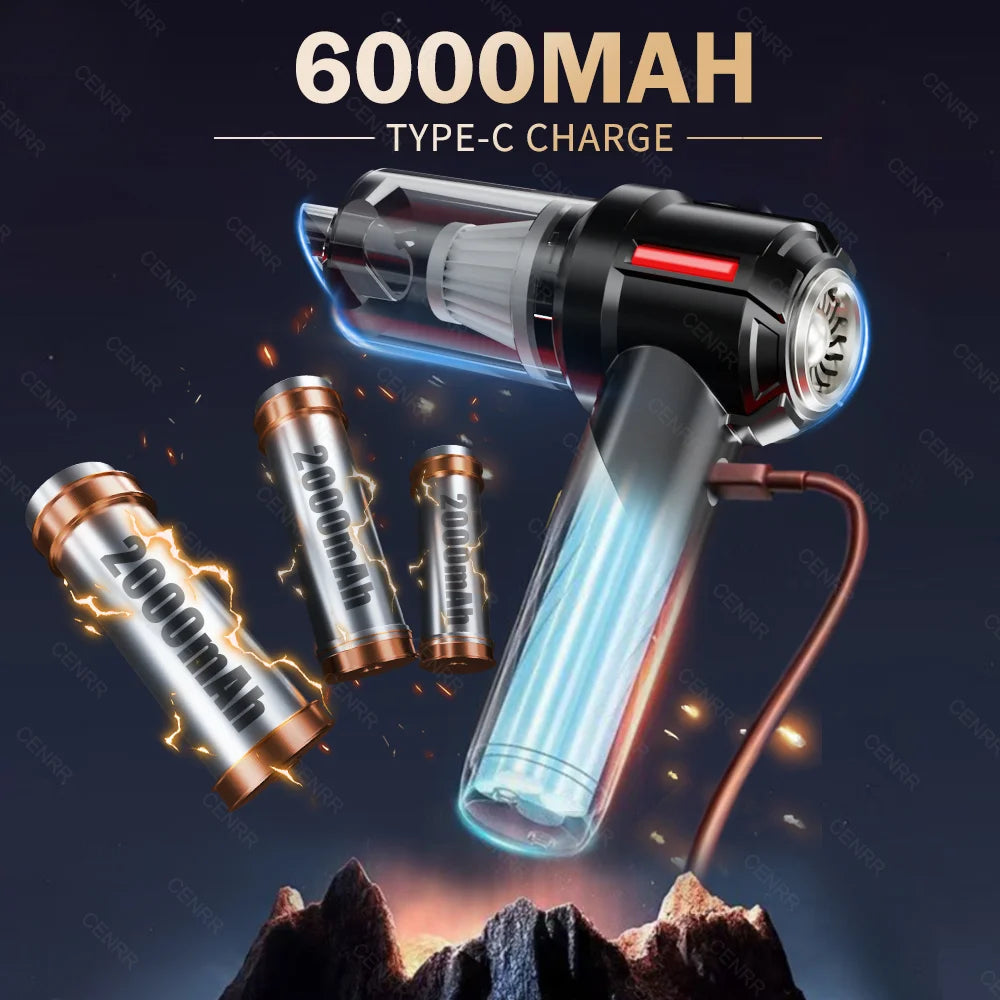 CENRR Car Vacuum Cleaner Mini 998000PA Powerful Cordless Portable Vacuum Cleaner for Home Appliance Handheld Blower Car Cleaner