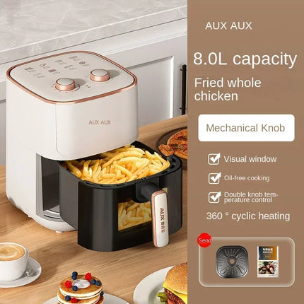 Friteuse à air chaud et four combinés 220 V AUX : multifonctionnels, entièrement automatiques, sans huile, faciles à nettoyer.