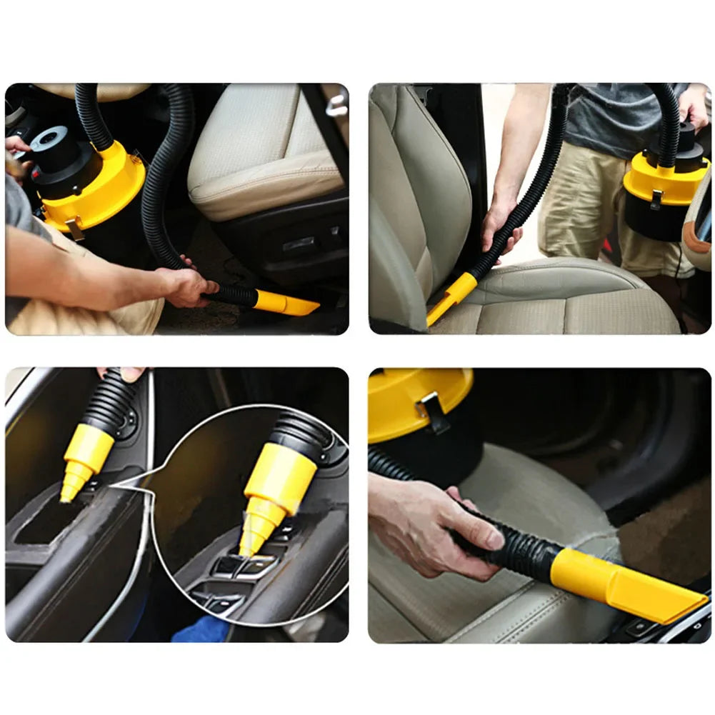 Car Vacuum Cleaner Strong Suction 12V Portable Handheld Wet & Dry Powerful Cleaning Duster Machine for Cars Household Appliances