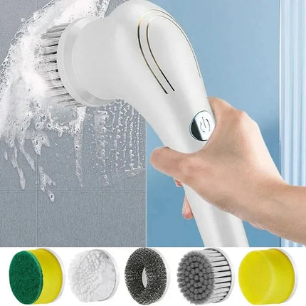 Brosse à vaisselle électrique multifonction 5 en 1 pour la cuisine, le bain, les canalisations et la salle de bain