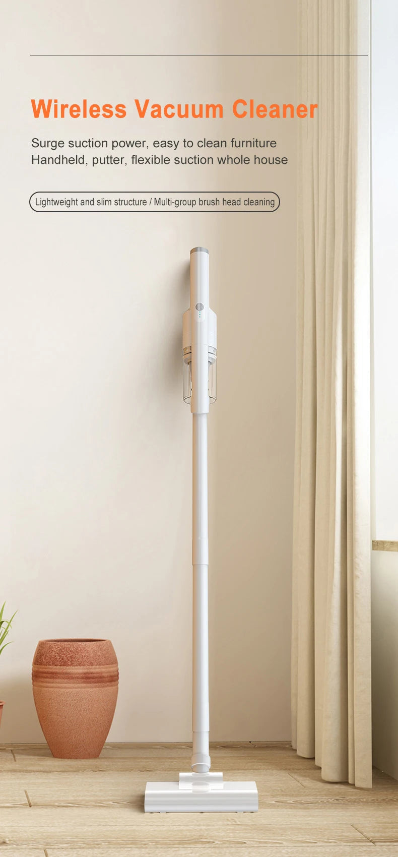 15000pa Multifunctional Vacuum Cleaner Handheld Powerful Suction HEPA Filter Wireless Vacuum Cleaner for Car Floor Household