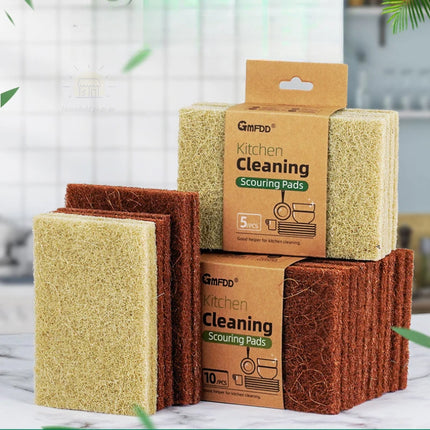 Lot de 5 ou 10 éponges en microfibre de sisal