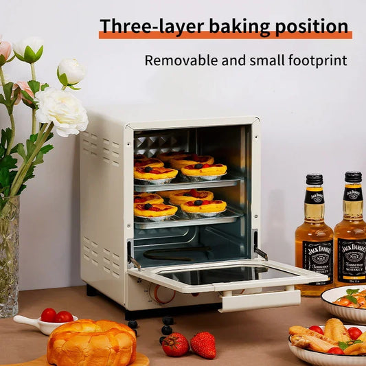 12L Large Capacity Electric Air Fryer Toaster Oven Mechanical Household Kitchen 360° Baking Convection Oven Oil-Free Deep Fryer